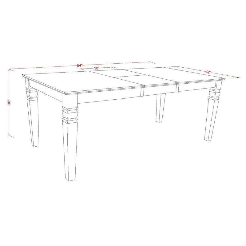 East West Furniture Dining Room Furniture Set- a Rectangle Kitchen Table and Dining Chairs, Black (Pieces Options)
