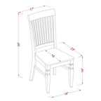 East West Furniture Dining Room Furniture Set- a Rectangle Kitchen Table and Dining Chairs, Black (Pieces Options)
