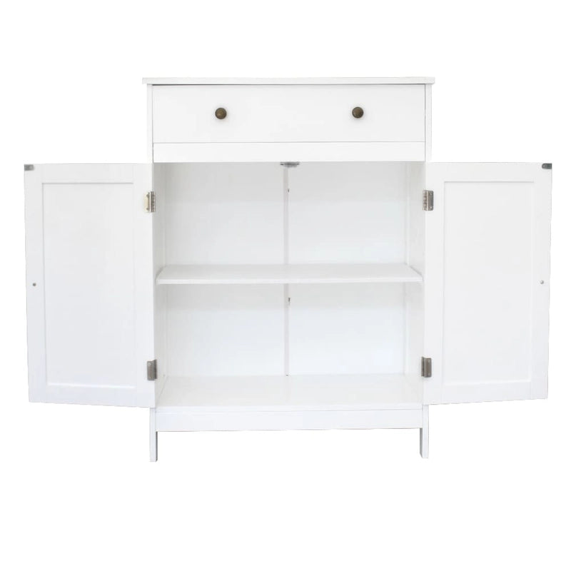 FCH Bathroom Freestanding Double Door Storage Cabinet