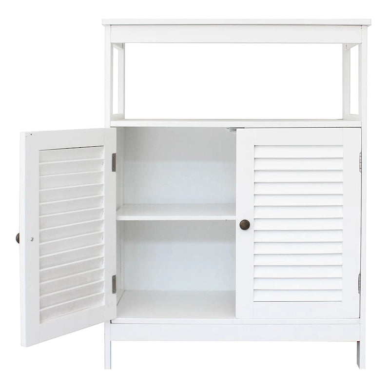 FCH Bathroom Freestanding Double Door Storage Cabinet