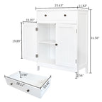 FCH Bathroom Freestanding Double Door Storage Cabinet