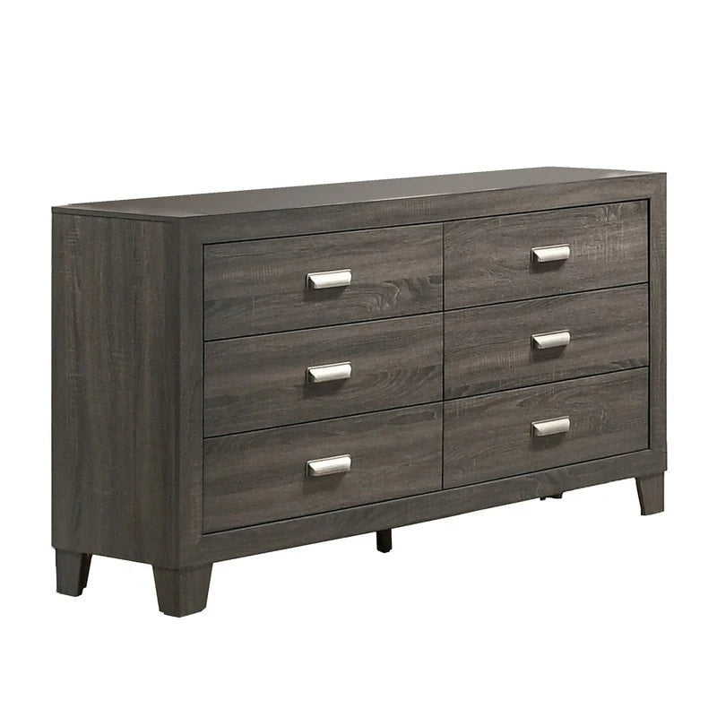 Anastasia 3-piece Solid Grey Bedroom Set