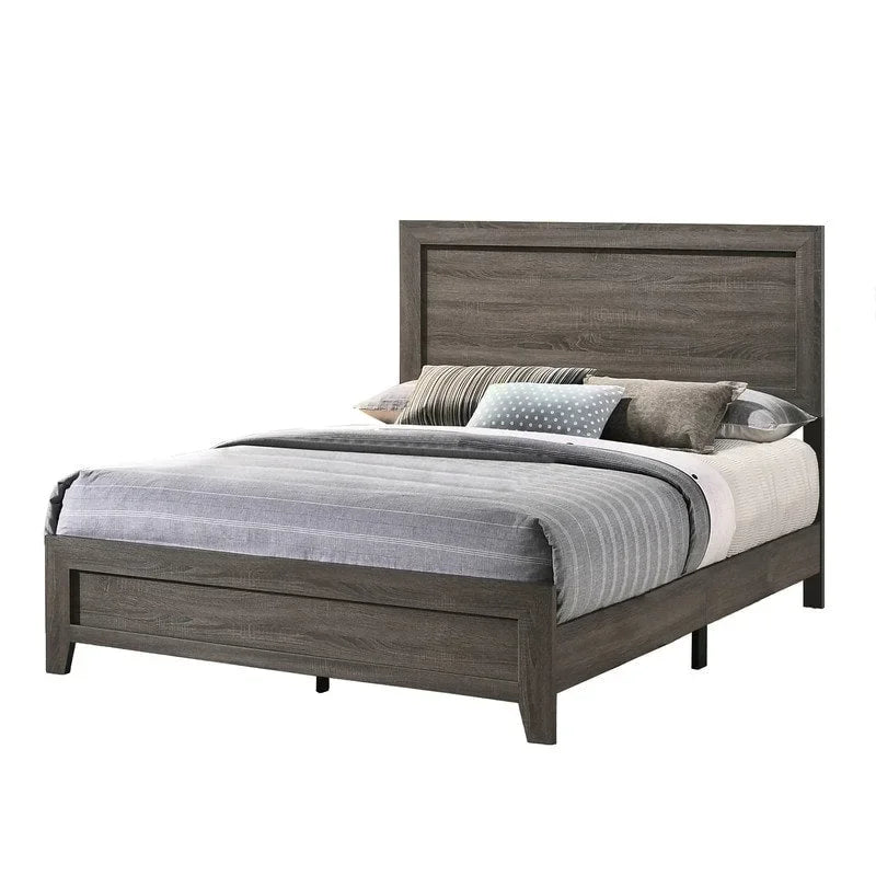 Anastasia 3-piece Solid Grey Bedroom Set