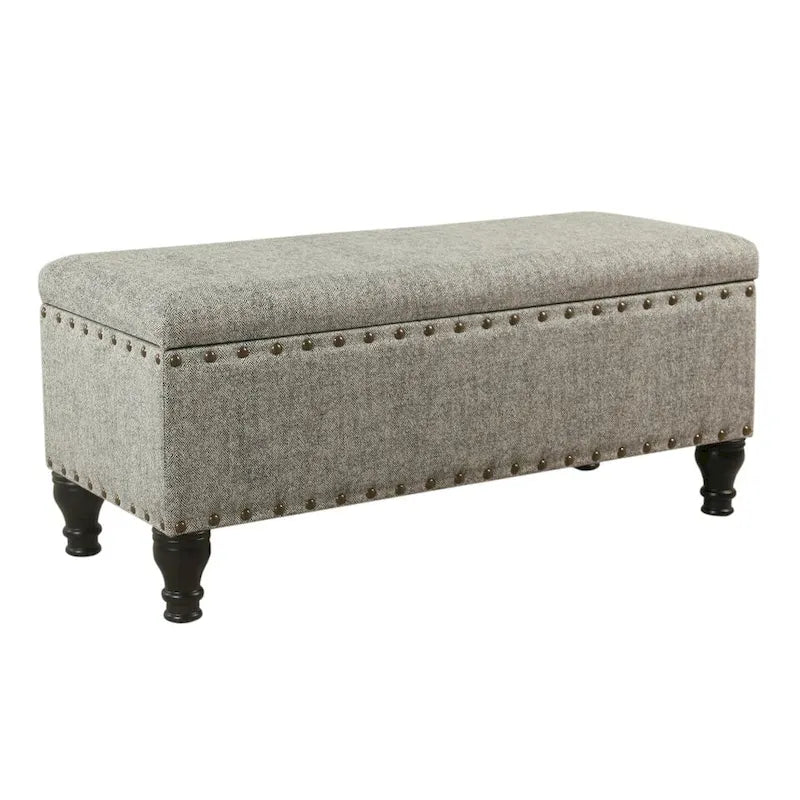 Reze Storage Bench with Nailhead Trim