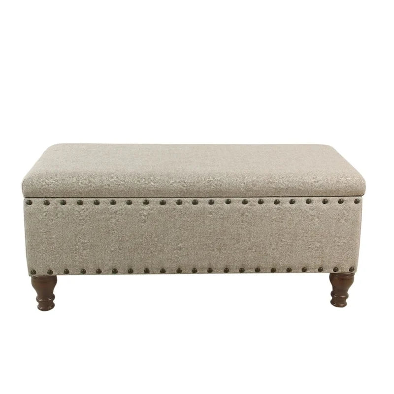 Reze Storage Bench with Nailhead Trim
