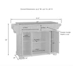 Crosley Alexandria Granite Top Full Size Kitchen Island/Cart - 18d x 51.5w x 34h