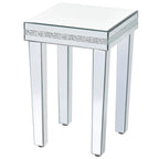 Merax Modern Glass Mirrored Coffee Table Sets(Set of 3)