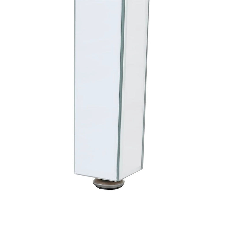 Merax Modern Glass Mirrored Coffee Table Sets(Set of 3)