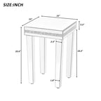 Merax Modern Glass Mirrored Coffee Table Sets(Set of 3)