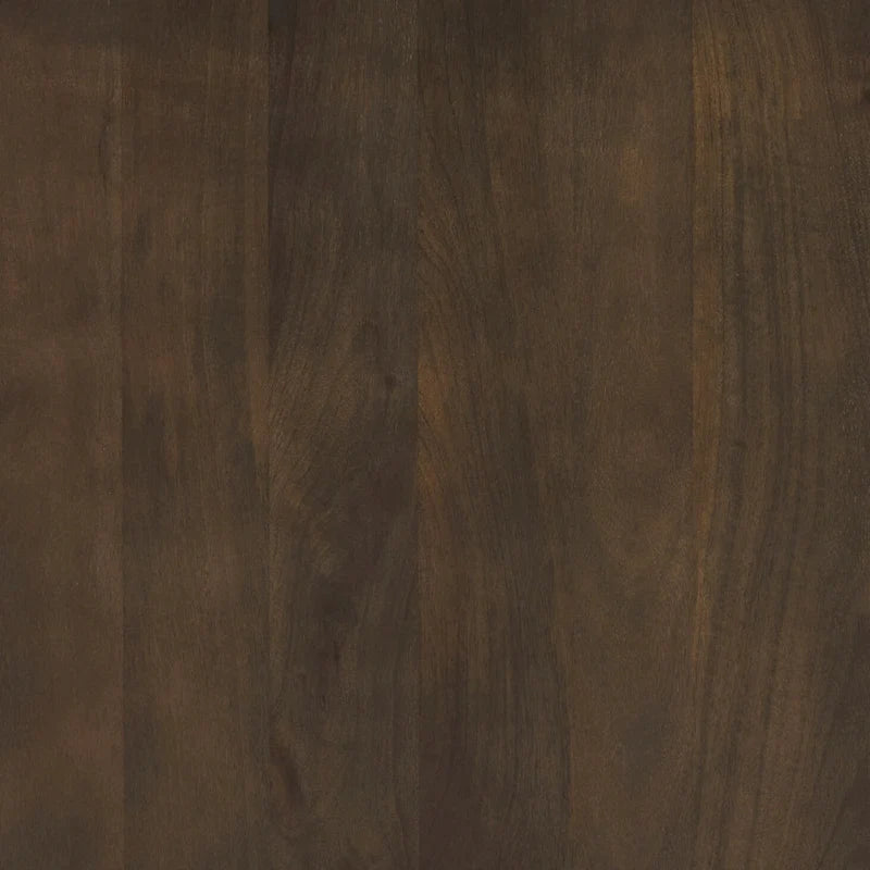 Terra Dark Brown Solid Wood Fluted Round Side Table