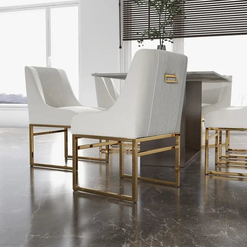 SEYNAR Contempoary Velvet Dining Chair with Metal Frame Legs, set of 6