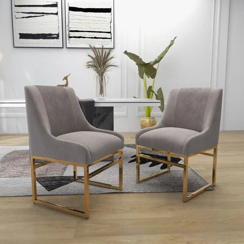 SEYNAR Contempoary Velvet Dining Chair with Metal Frame Legs, set of 6