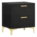 Lexie Black and Gold 4-piece Tufted Panel Bedroom Set