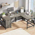 L Shaped Computer Desk Drawer Power Strip Storage Cabinet Storage Bag