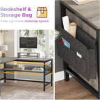 L Shaped Computer Desk Drawer Power Strip Storage Cabinet Storage Bag