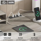 L Shaped Computer Desk Drawer Power Strip Storage Cabinet Storage Bag