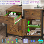 L Shaped Computer Desk Drawer Power Strip Storage Cabinet Storage Bag