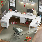 L Shaped Computer Desk Drawer Power Strip Storage Cabinet Storage Bag