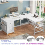 L Shaped Computer Desk Drawer Power Strip Storage Cabinet Storage Bag