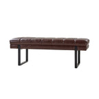 Laurens Modern 52.5 Channel Tufted Bench with Mental Legs by HULALA HOME