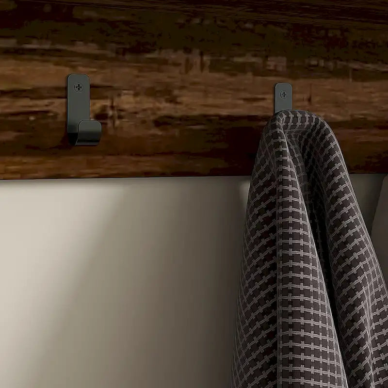 2-in-1 Coat Rack Shoe Bench Set, 5-Hook Hall Tree with Bench and Shoe Storage
