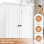Modern Storage Cabinet with 2 Doors and 4 Drawers for Bathroom, Office