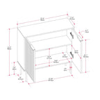 Lysander 2 Door Sideboard Buffet Cabinet