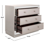 Amey Mirrored 3-Drawer Chest