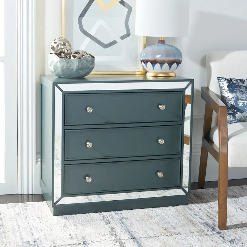 Amey Mirrored 3-Drawer Chest