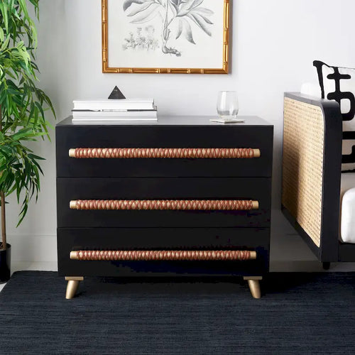 SAFAVIEH Audra 3-Drawer Storage Bedroom Chest.