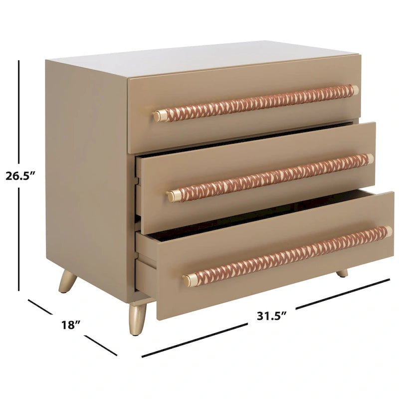 Audra 3-Drawer Storage Bedroom Chest.
