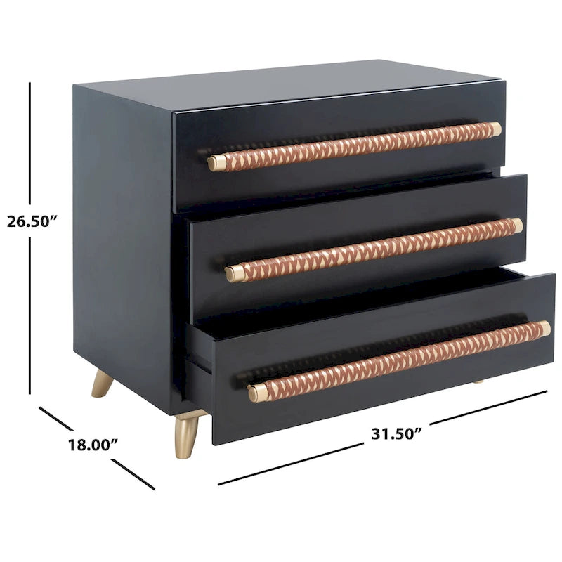 Audra 3-Drawer Storage Bedroom Chest.