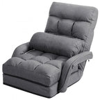 Folding Lazy Floor Chair Sofa with Armrests and Pillow - 22 x 26 x 29 (L x W x H)