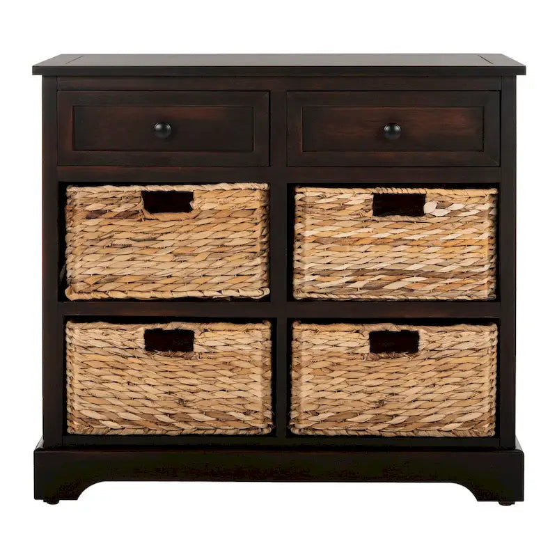 Ardelia Red 6-Drawer Storage Unit (Fully Assembled) - 30Wx13Dx26H