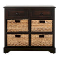 Ardelia Red 6-Drawer Storage Unit (Fully Assembled) - 30Wx13Dx26H