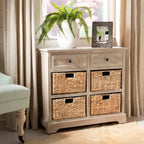 Ardelia Red 6-Drawer Storage Unit (Fully Assembled) - 30Wx13Dx26H