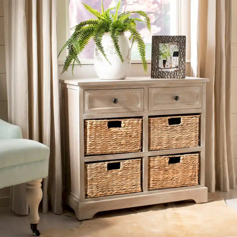 Ardelia Red 6-Drawer Storage Unit (Fully Assembled) - 30Wx13Dx26H