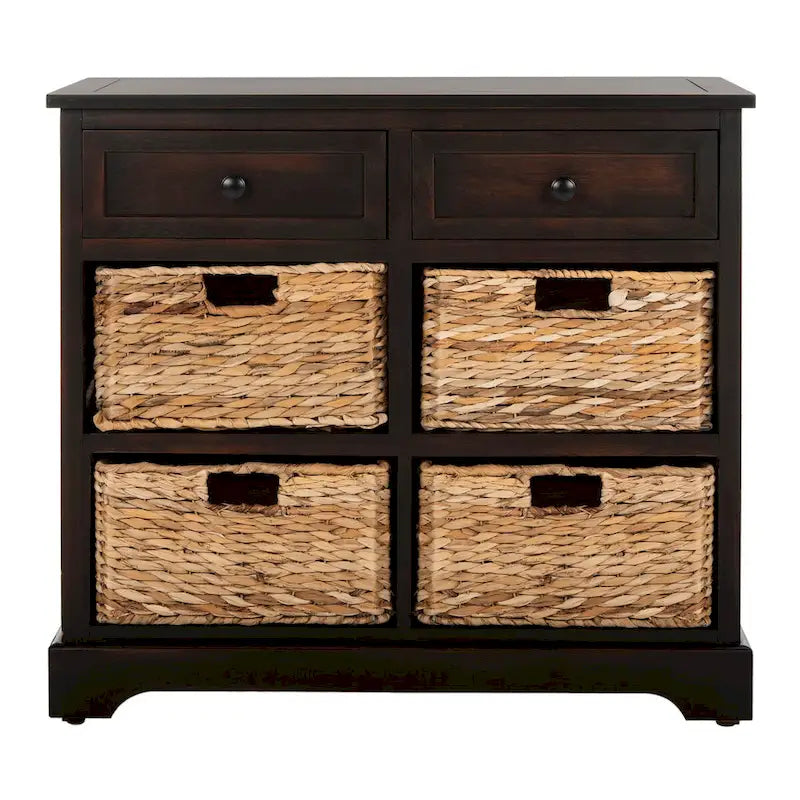 Ardelia Red 6-Drawer Storage Unit (Fully Assembled) - 30Wx13Dx26H