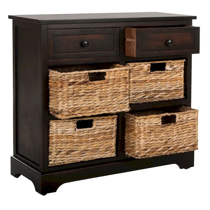 Ardelia Red 6-Drawer Storage Unit (Fully Assembled) - 30Wx13Dx26H