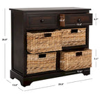 Ardelia Red 6-Drawer Storage Unit (Fully Assembled) - 30Wx13Dx26H