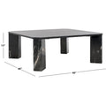 Couture Elseline Marble Top Square Coffee Table - 40 In. W x 40 In. D x 15 In. H - 40Wx40Dx15H
