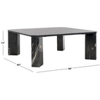 Couture Elseline Marble Top Square Coffee Table - 40 In. W x 40 In. D x 15 In. H - 40Wx40Dx15H