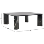 Couture Elseline Marble Top Square Coffee Table - 40 In. W x 40 In. D x 15 In. H - 40Wx40Dx15H