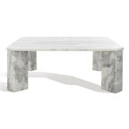 Couture Elseline Marble Top Square Coffee Table - 40 In. W x 40 In. D x 15 In. H - 40Wx40Dx15H