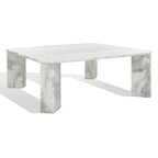 Couture Elseline Marble Top Square Coffee Table - 40 In. W x 40 In. D x 15 In. H - 40Wx40Dx15H
