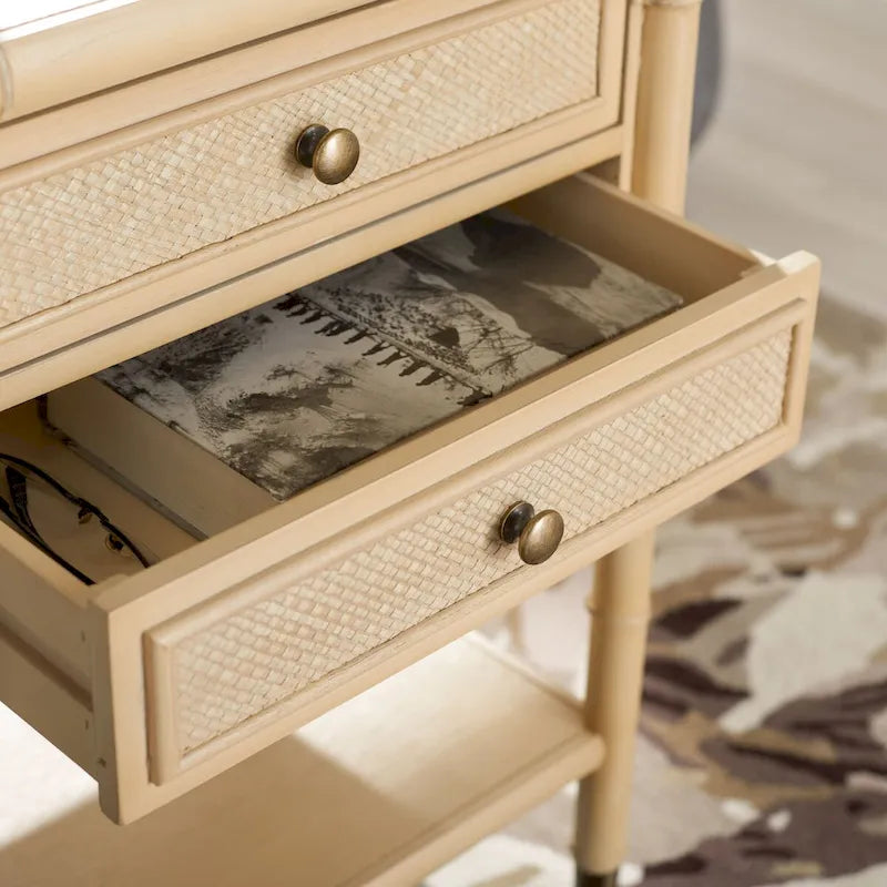 Dessa 2-Drawer 1-Shelf Accent Table. - 21 W x 18 D x 27 H - 21Wx18Dx27H