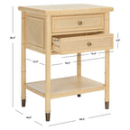 Dessa 2-Drawer 1-Shelf Accent Table. - 21 W x 18 D x 27 H - 21Wx18Dx27H