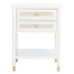 Dessa 2-Drawer 1-Shelf Accent Table. - 21 W x 18 D x 27 H - 21Wx18Dx27H