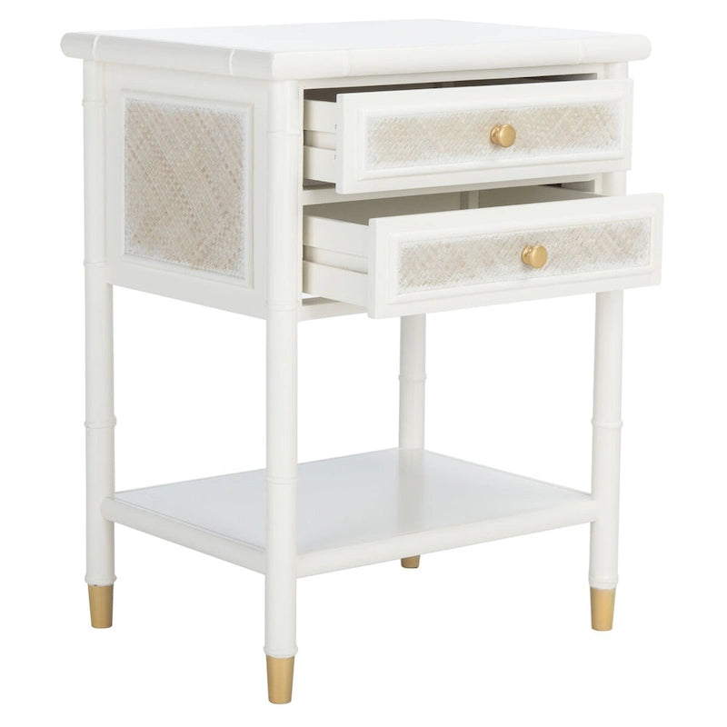 Dessa 2-Drawer 1-Shelf Accent Table. - 21 W x 18 D x 27 H - 21Wx18Dx27H