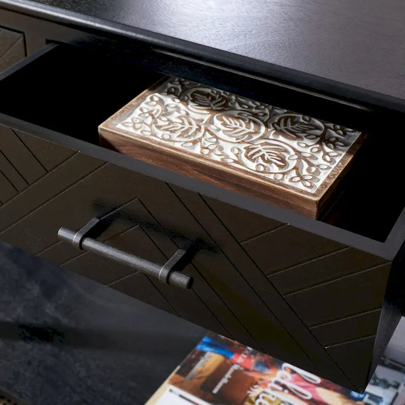 Jeanie 3-Drawer Bottom Shelf Console Table - 47.3 W x 13 L x 29.5 H - 47Wx13Dx30H